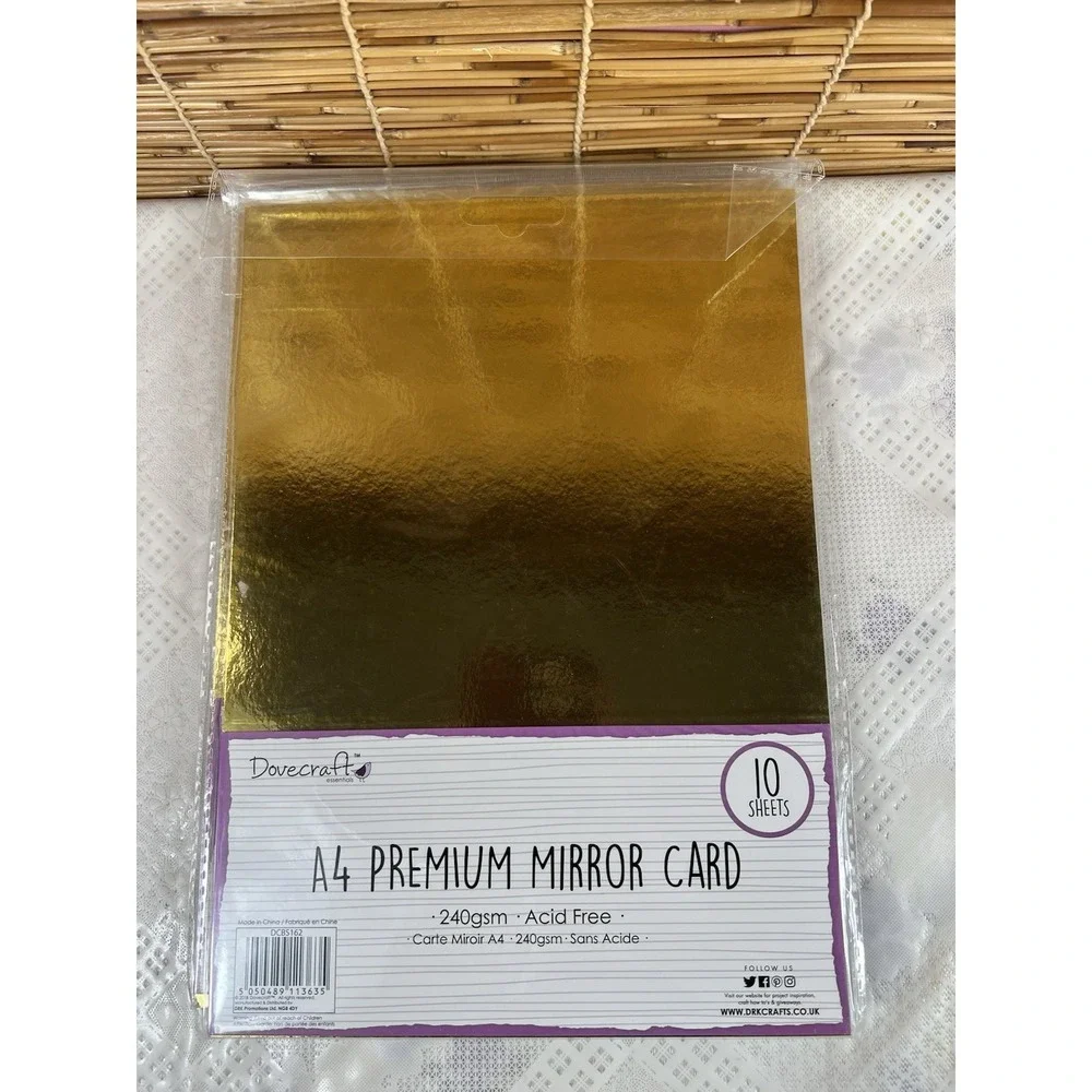 50 Sheets A4 Premium Mirror Card -gold 240 Gms /acid Free‎ Shimmers